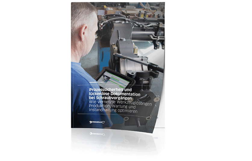 Whitepaper brochure on "Process reliability and comprehensive documentation on screw connection processes - how networked tool solutions optimise production, maintenance, and service”