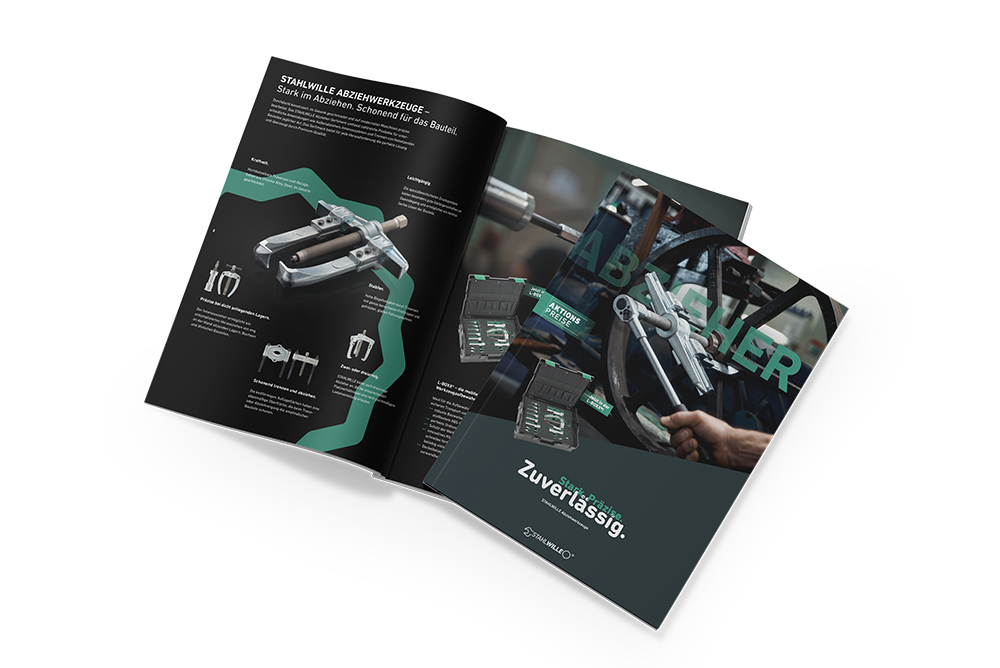 Mock-up of the STAHLWILLE puller flyer